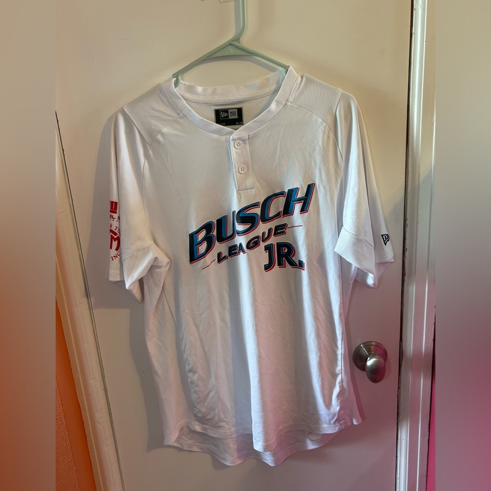 New Era Busch League JR White Jersey